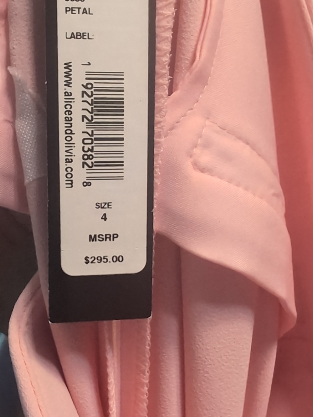 Alice + Olivia Blush Pink Wide-Leg Trousers - Picture 8 of 8